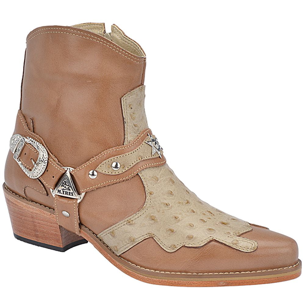 Botas Country Masculinas - 9090camel/avestruznaturalM3