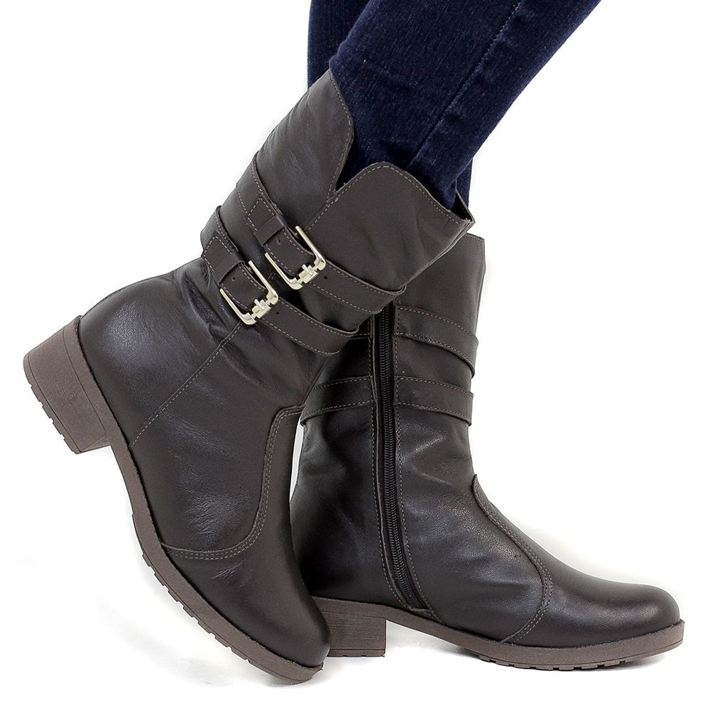 Botas Para Neve Forradas com Lã Natural de Carneiro - 11012nGI