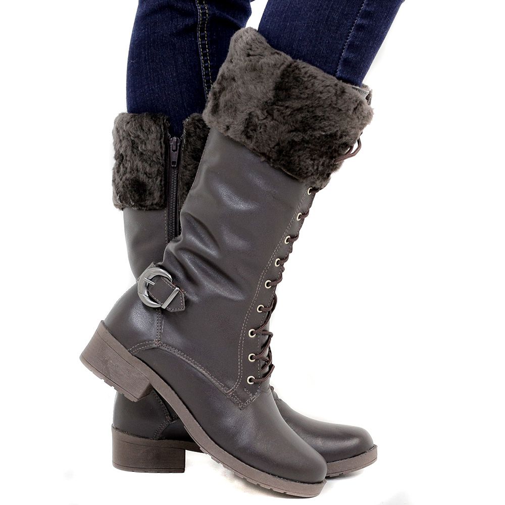 Botas Para Neve Forradas com Lã Natural de Carneiro - 11005nBR