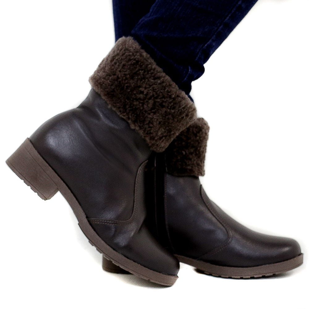 Botas Para Neve Forradas com Lã Natural de Carneiro - 11018nGI