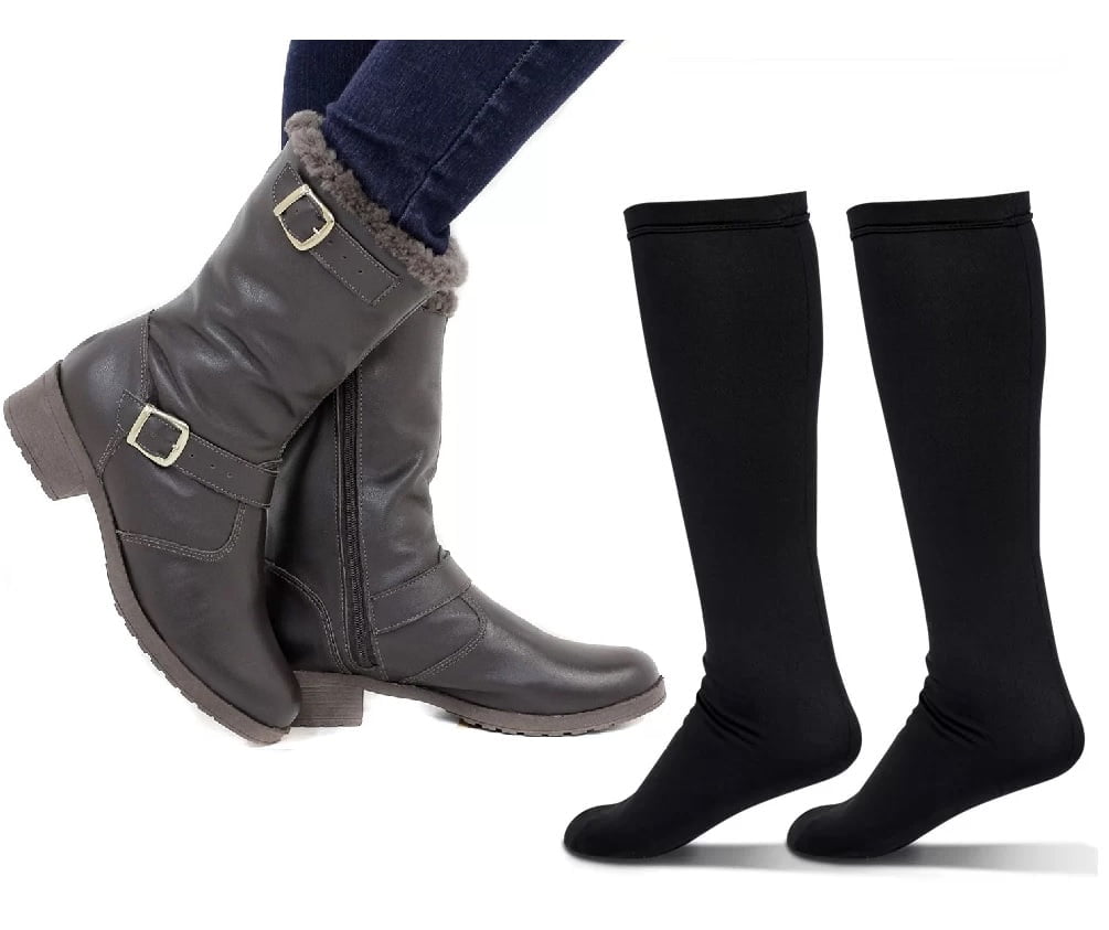 Botas Para Neve Forradas com Lã Natural de Carneiro - 1701nGI + BRINDE MEIA TÉRMICA