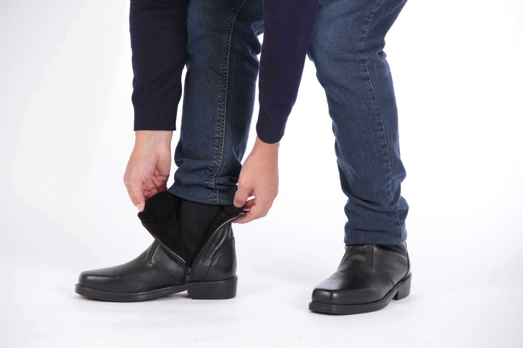 Botas masculinas forradas com lã de carneiro cheap