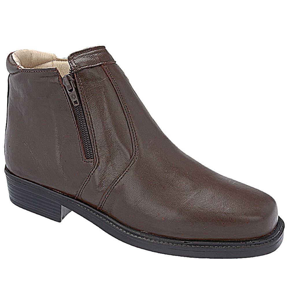 BOTAS FORRADAS COM LÃ NATURAL DE CARNEIRO MASCULINAS - 1004PM3 - CAFÉ - 37