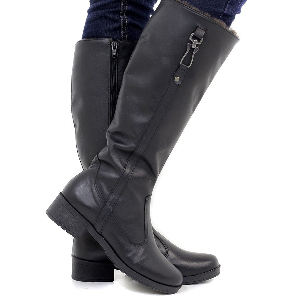 Botas Para Neve Forradas com Lã Natural de Carneiro - 11430nBR - PRETO - 38