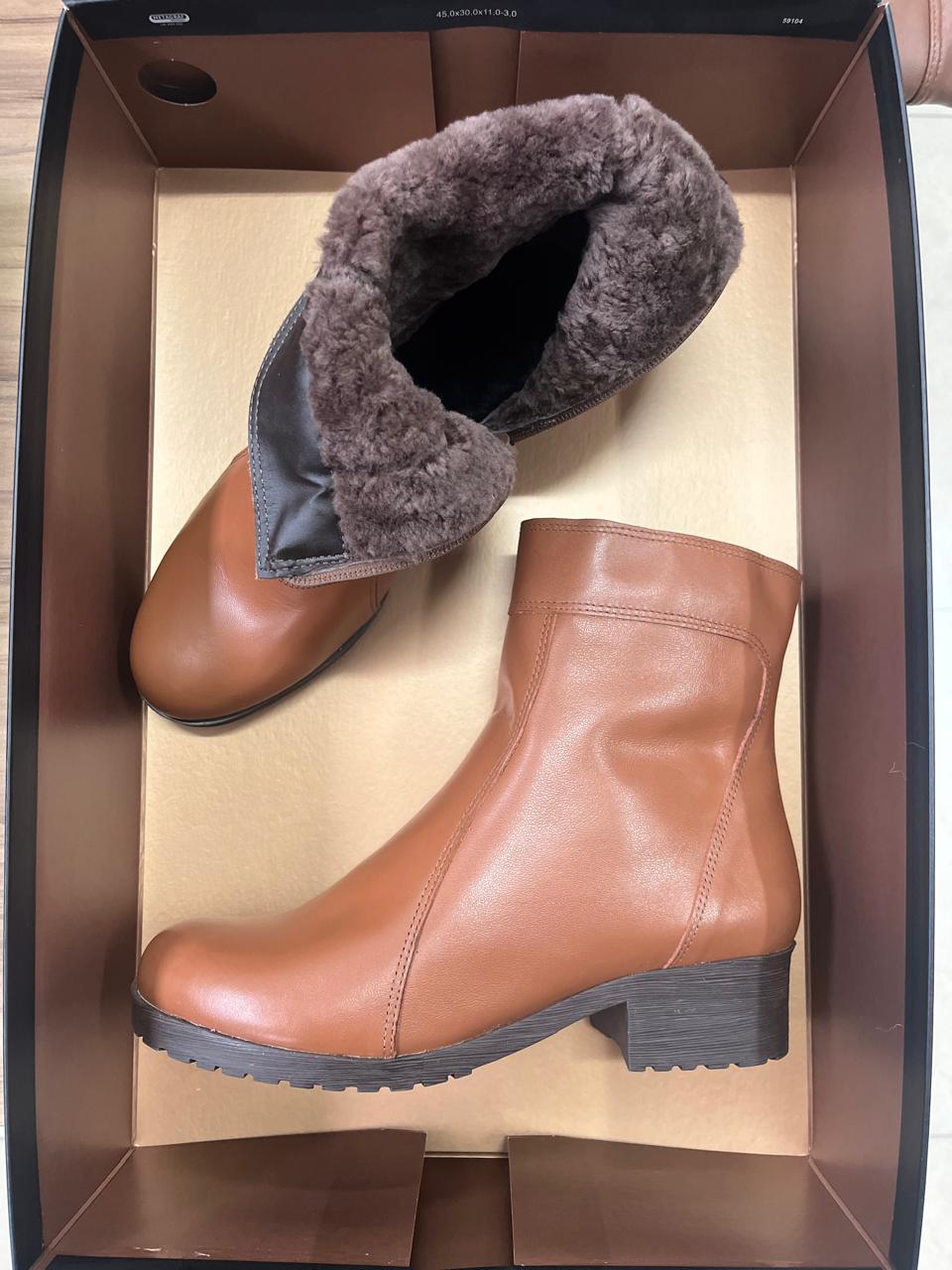 Botas Para Neve Forradas com Lã Natural de Carneiro - 1500nGI - CARAMELO - 37