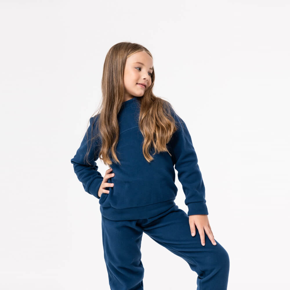 Blusa Fleece Térmica Infantil Menina - 2103 Marinho