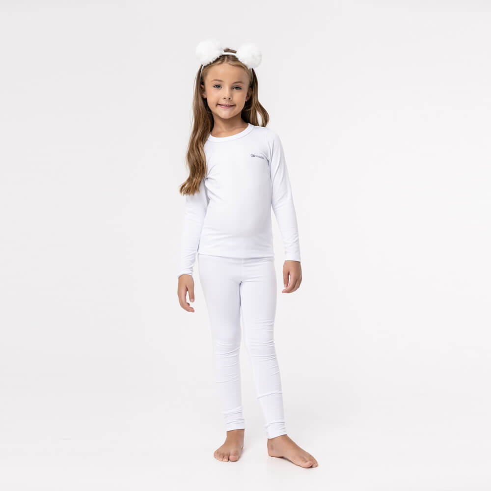 Calça Térmica Infantil Menina Segunda Pele - Branca