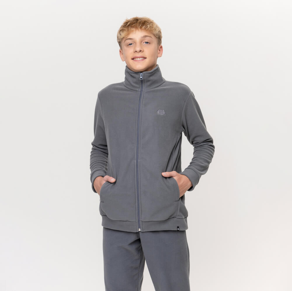Jaqueta Fleece Térmica Infantil Menino - 3029 Chumbo