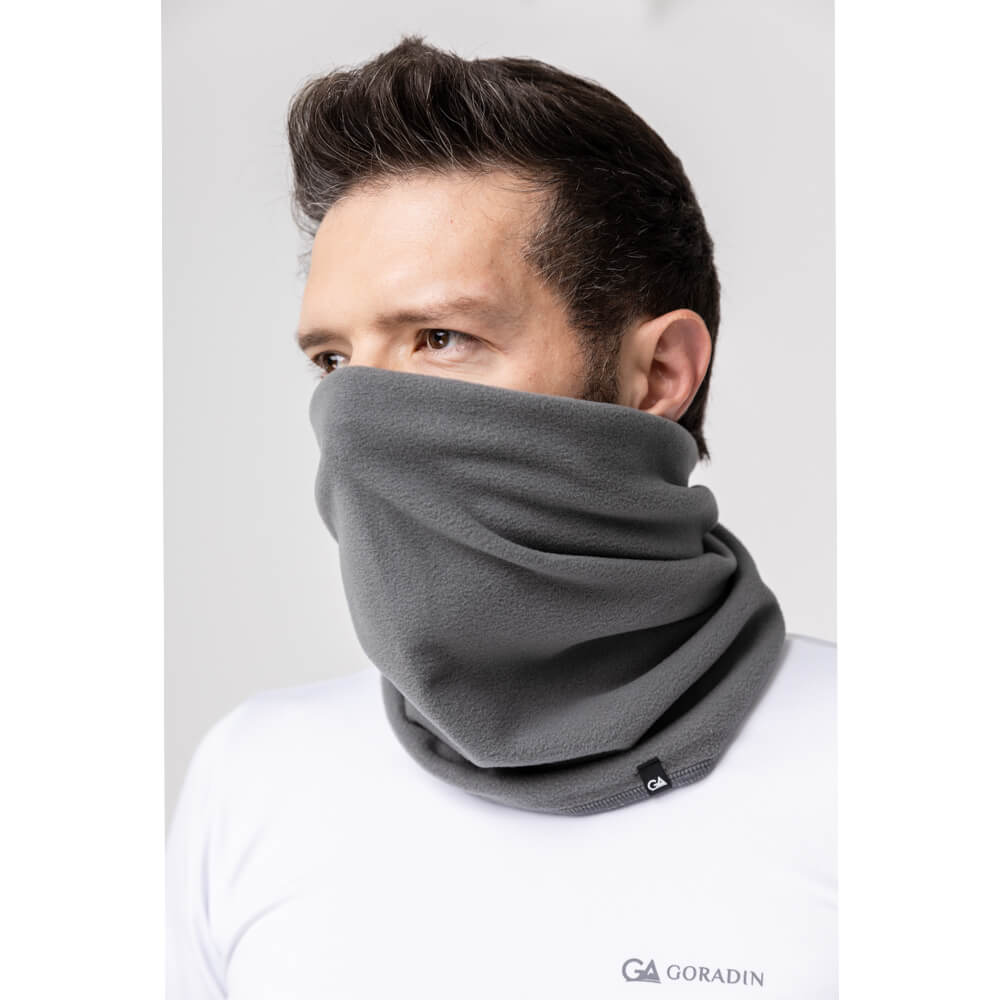 Balaclava Masculina em Tecido Soft Microfleece Chumbo