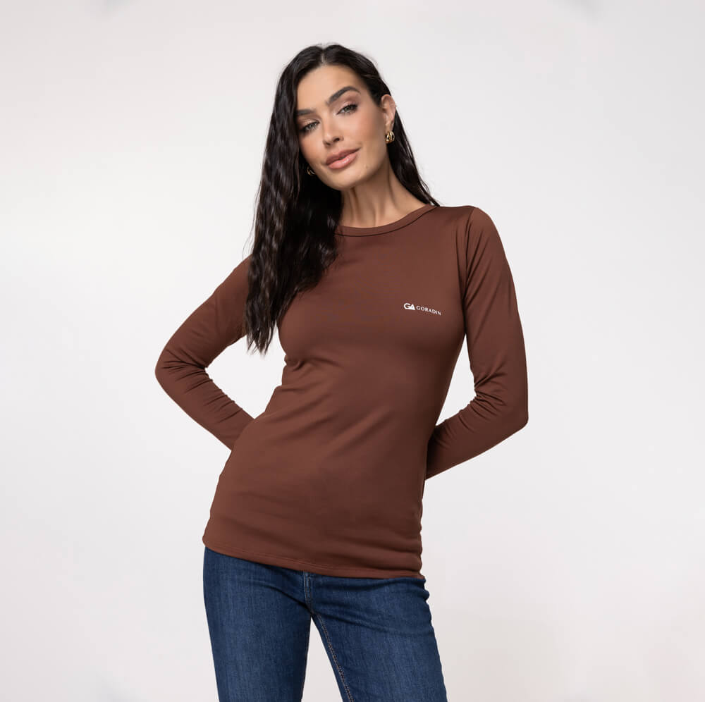 Blusa Térmica Feminina Segunda Pele - 2020 Conhaque