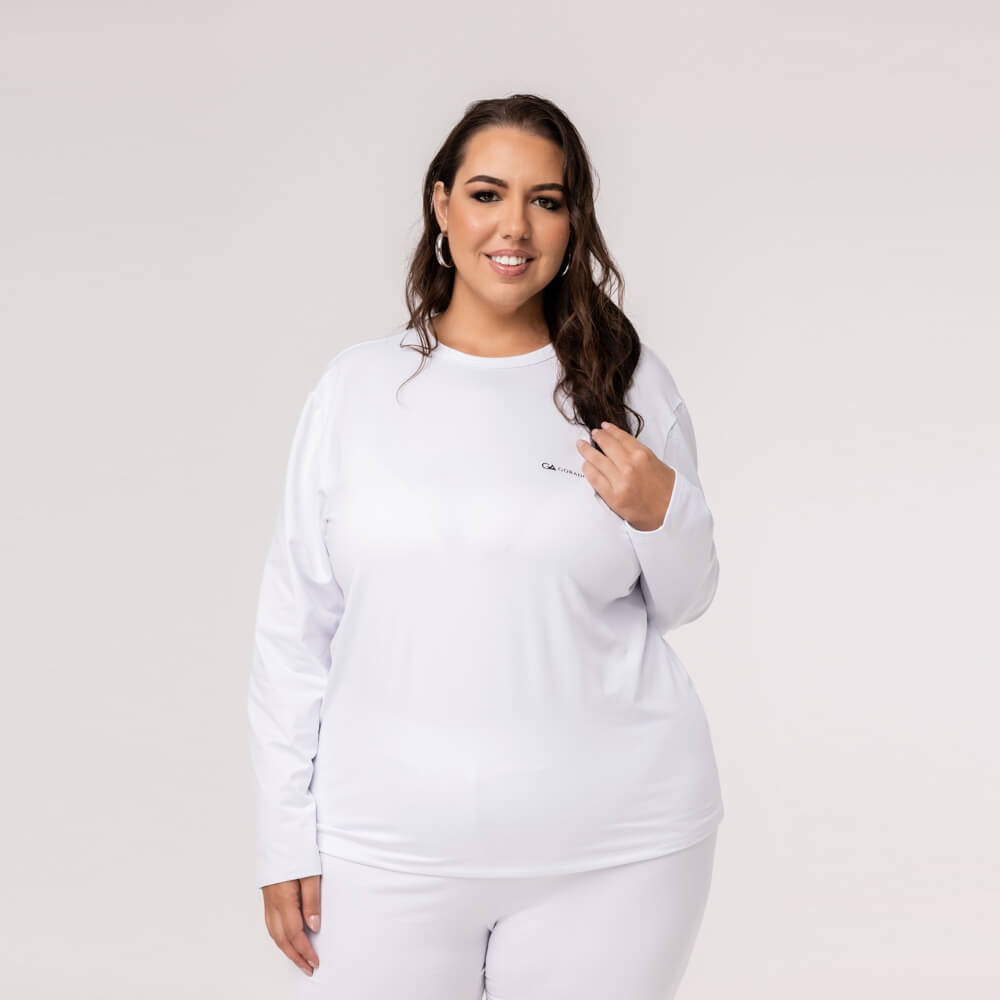 Blusa Térmica Feminina Segunda Pele Plus Size - 2020E Branca