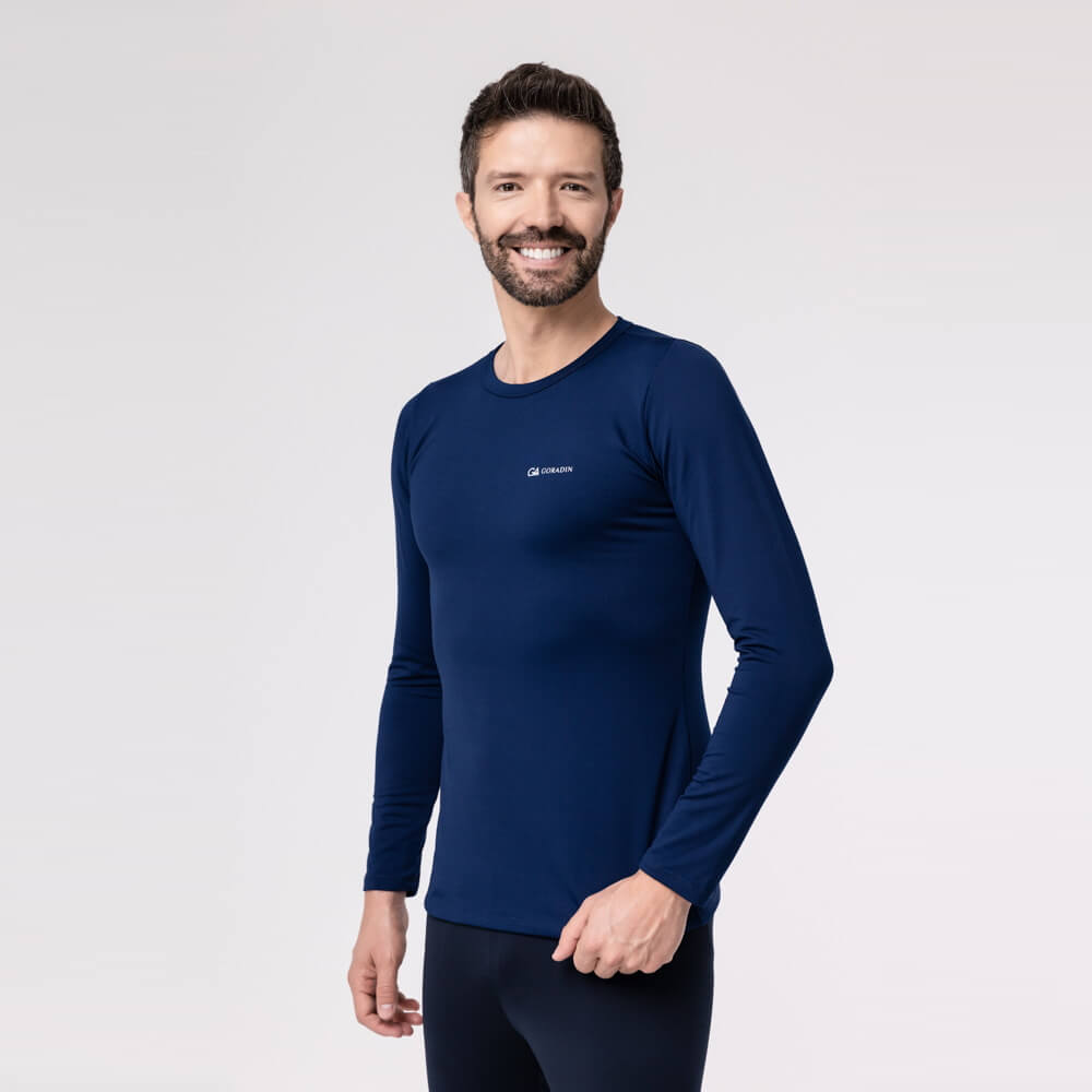 Blusa Térmica Masculina Segunda Pele - Azul Marinho