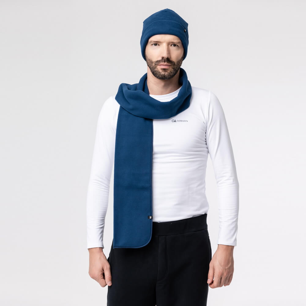 Cachecol Térmico Microfleece Masculino Azul Marinho