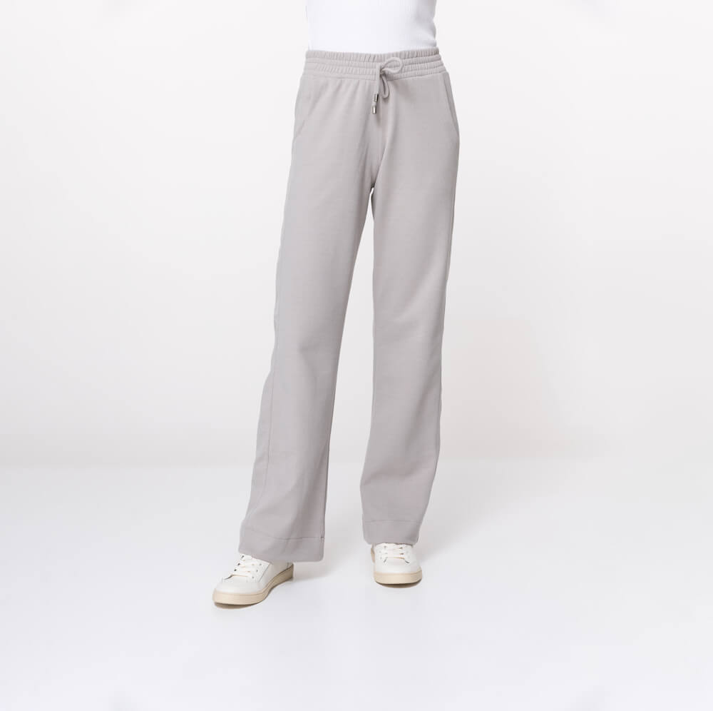 Calça Pantalona Malha Comfy Feminina - 3230 Cinza