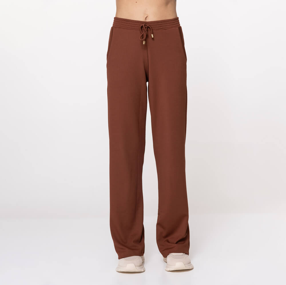 Calça Pantalona Térmica Feminina Canelada - 3231 Conhaque