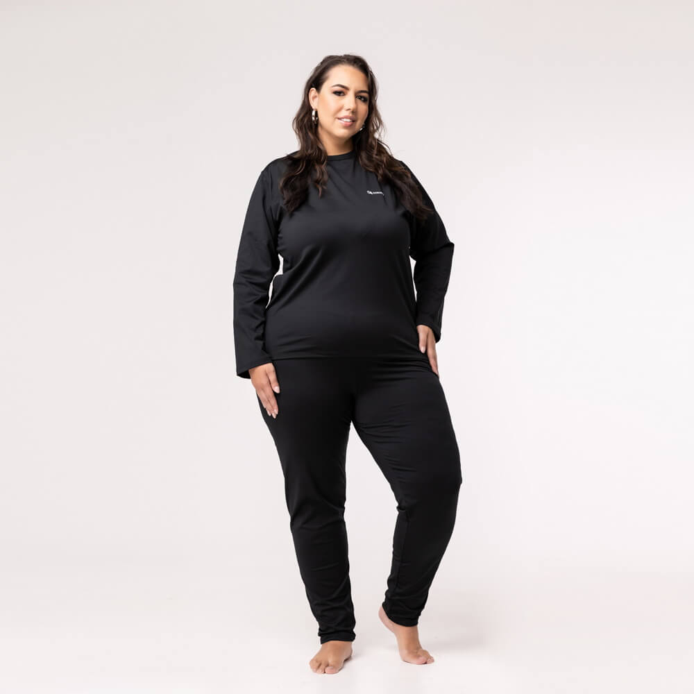 Calça Térmica Feminina Segunda Pele Plus Size - 898E Preta