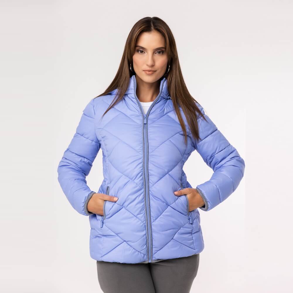 Casaco Feminino Puffer Spesso Riscaldare Com Capuz Removível - 157 Riverside