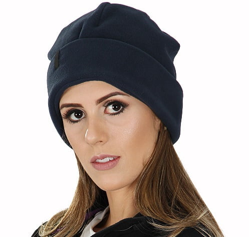 Gorro Térmico Feminino Microfleece Azul Marinho