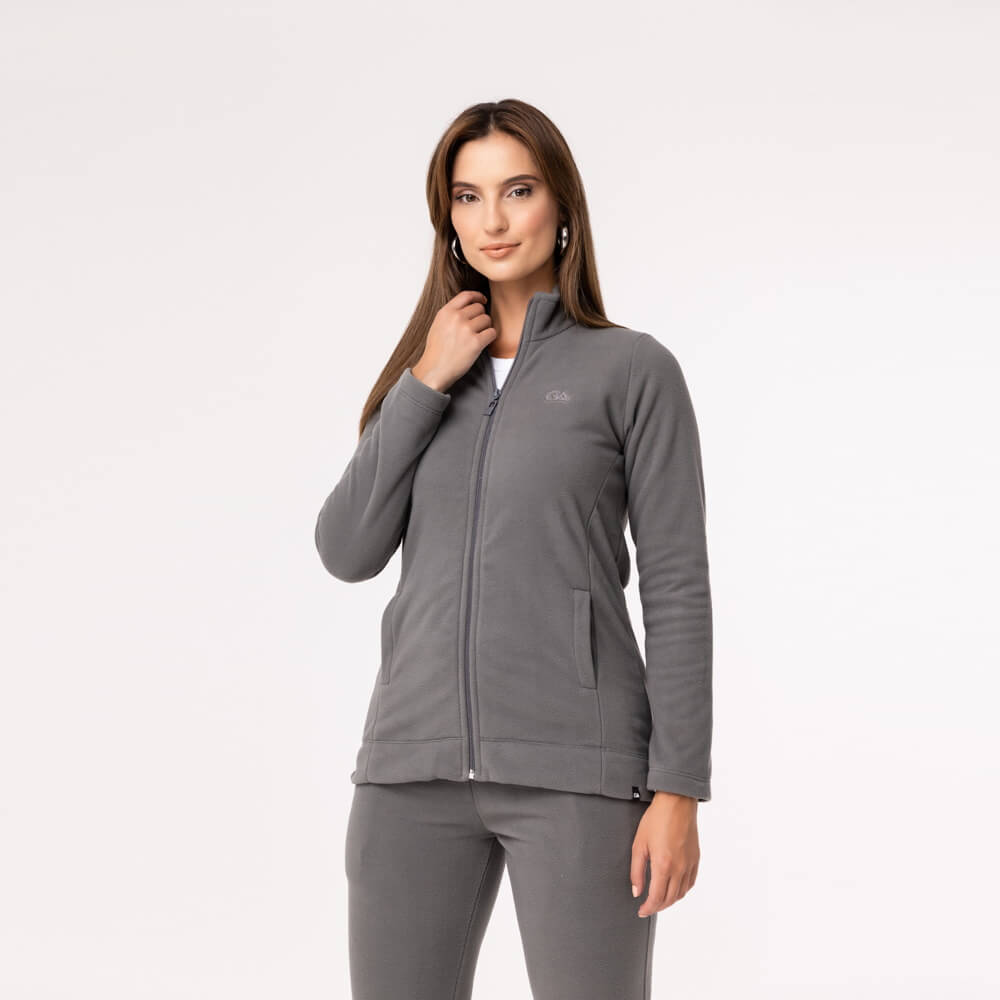 Jaqueta Fleece Térmica Feminina 3131 Chumbo