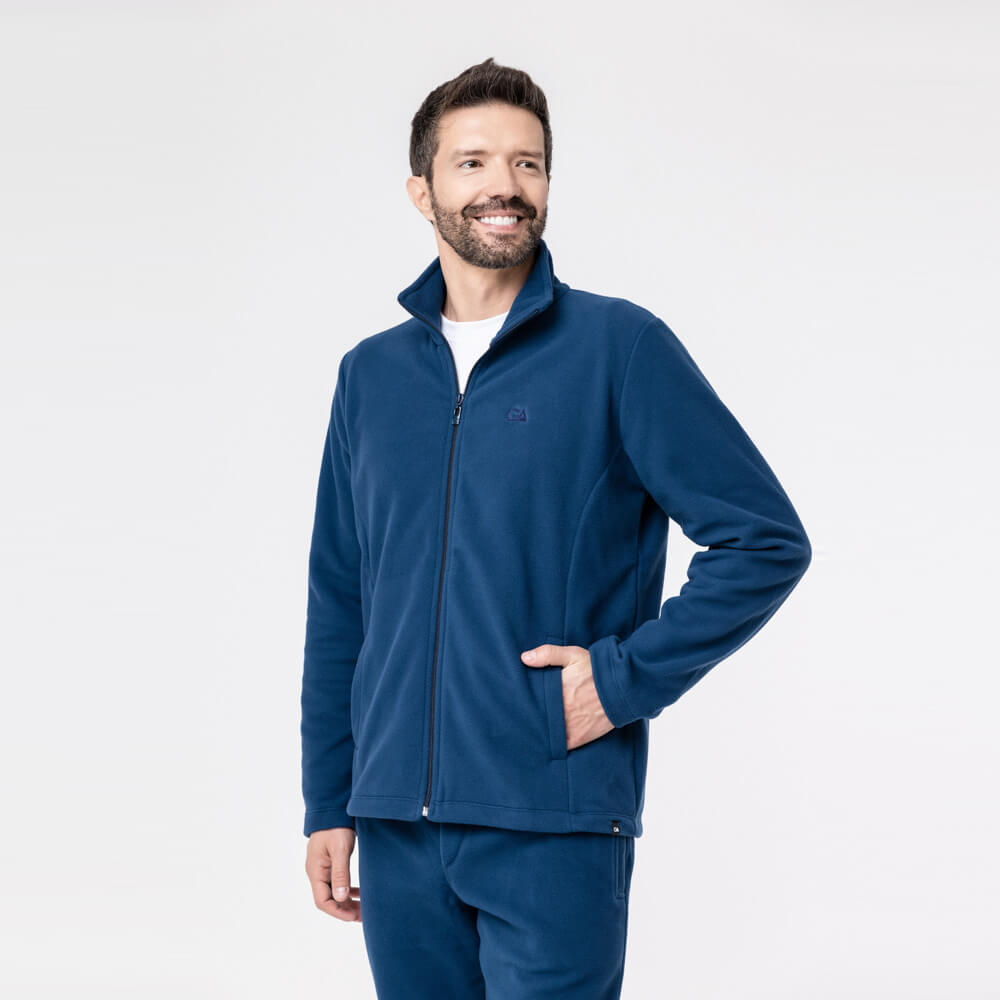 Jaqueta Fleece Térmica Masculina - 2150 Azul Marinho