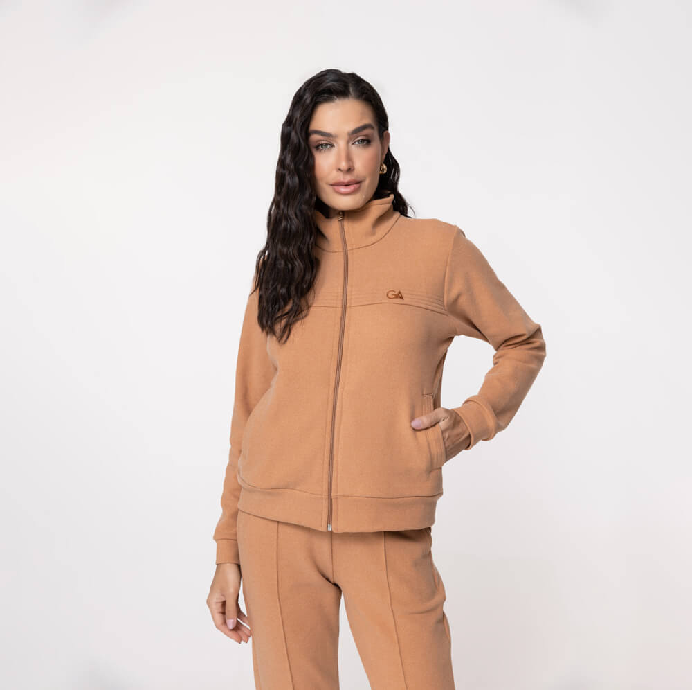 Jaqueta Malha Comfy Feminina - 3225 Camel