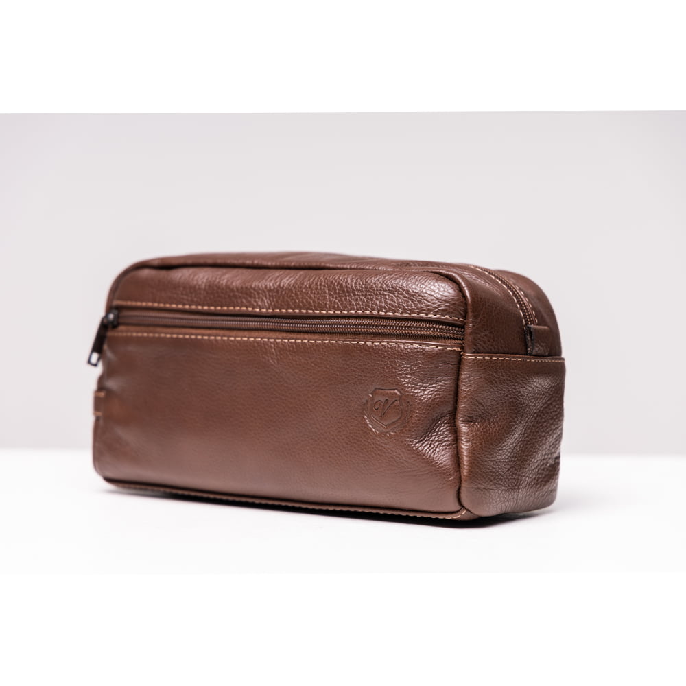 Necessaire para Viagem de Couro - 1705 Café