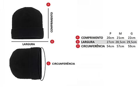 Gorro Térmico Feminino Microfleece Preto