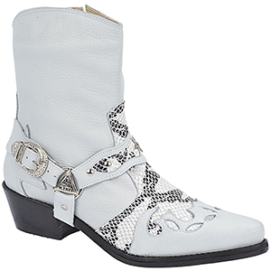 Botas Country Masculinas - 9075branco/cobrabrancoM3