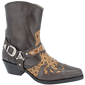 Botas Country Masculinas - 9075caféselvagem/crocoM3