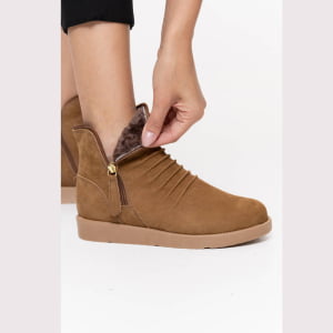 Botas Forradas com Lã - 362pGI Nobuck Tabaco