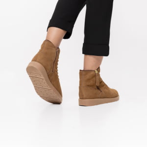 Botas Forradas com Lã - 362pGI Nobuck Tabaco