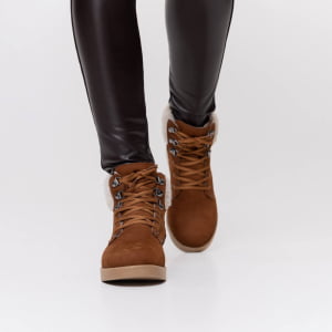 Botas Forradas com Lã - 364pGI Nobuck Castor