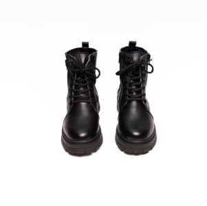Botas Forradas com Lã Natural de Carneiro Coturno Sola Tratorada - 323cGI Preto