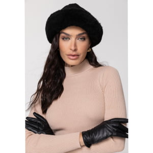 Gorro Gamulã em Lã Natural de Carneiro (Unissex) - 1313GI Preto
