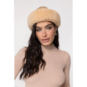 Gorro Gamulã em Lã Natural de Carneiro (Unissex) - 1313GI Bege
