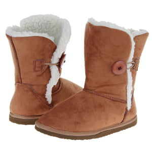 BOTAS FORRADAS COM LÃ - 0530FE CASTANHO - 37