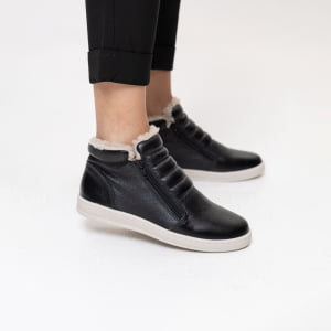 Botas Forradas com Lã Duplo Zíper - 378pGI Preto - 34