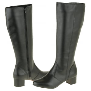 BOTAS FORRADAS COM LÃ NATURAL DE CARNEIRO - 1527CMI - PRETO - 38 (PANTURRILHA: 38/40)