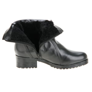 BOTAS FORRADAS COM LÃ NATURAL DE CARNEIRO - 1012PGI - PRETO - 36