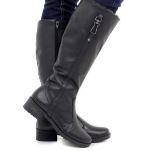 BOTAS PARA NEVE FORRADAS COM LÃ NATURAL DE CARNEIRO - 11430NBR - PRETO - 35