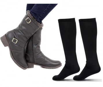 BOTAS PARA NEVE FORRADAS COM LÃ NATURAL DE CARNEIRO - 1701NGI - CAFÉ - 36