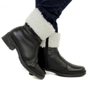 BOTAS PARA NEVE FORRADAS COM LÃ SINTÉTICA - 21018NGI - PRETO - 34