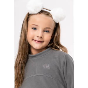 Blusa Fleece Térmica Infantil Menina - 2103 Chumbo