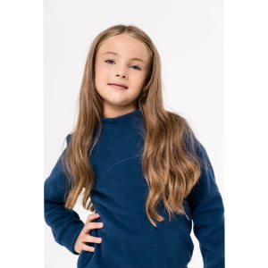 Blusa Fleece Térmica Infantil Menina - 2103 Marinho