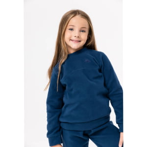 Blusa Fleece Térmica Infantil Menina - 2103 Marinho