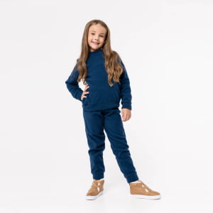 Blusa Fleece Térmica Infantil Menina - 2103 Marinho