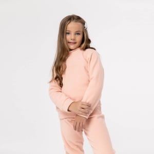 Blusa Fleece Térmica Infantil Menina - 2103 Pêssego