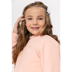 Blusa Fleece Térmica Infantil Menina - 2103 Pêssego