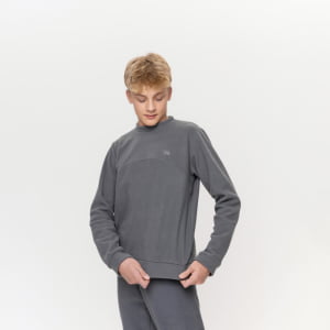 Blusa Fleece Térmica Infantil Menino - 2103 Chumbo