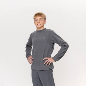 Blusa Fleece Térmica Infantil Menino - 2103 Chumbo